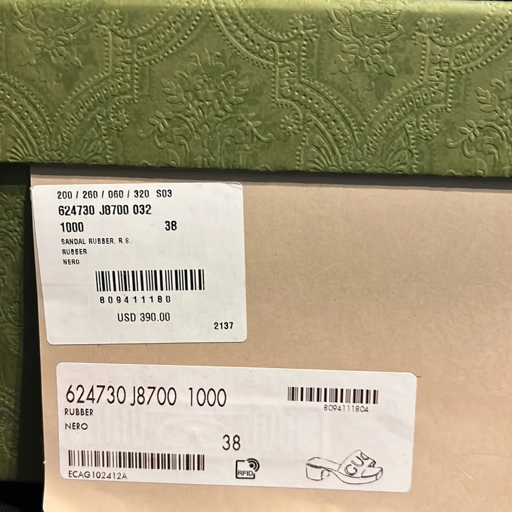 Authentic Gucci Slides Worn Once Size 38 (Us 8) - image 1